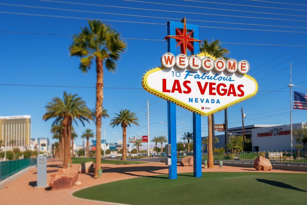 The iconic "Welcome to Las Vegas" sign